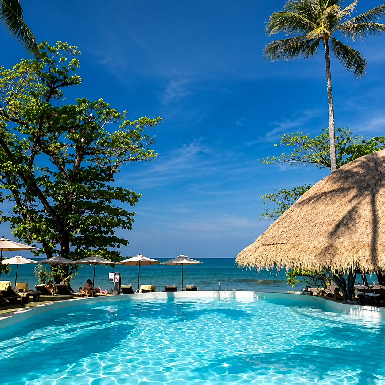 Strand und Pool im Eden Beach Khao Lak Resort und Spa