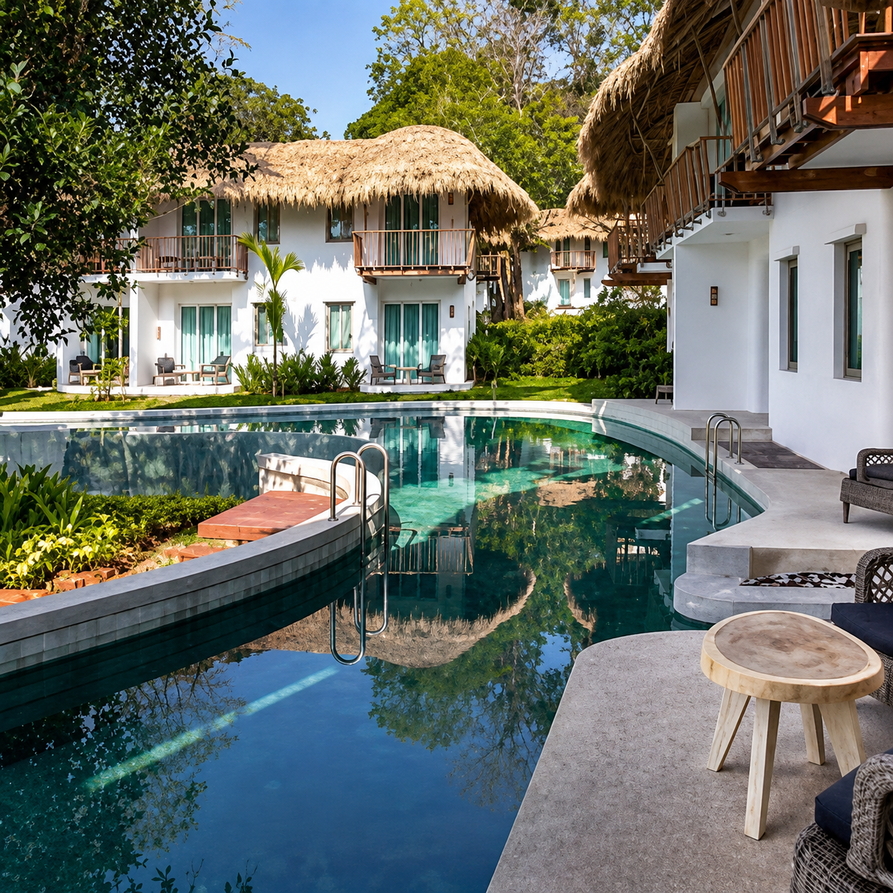 Poollandschaft im Eden Beach Khao Lak Resort und Spa