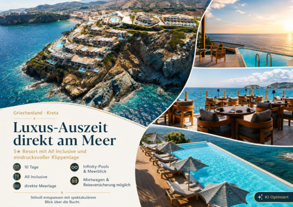 Griechenland: Kreta – Agia Pelagia Seaside A Lifestyle Resort – 10 Tage mit Flug Halbpension Doppelzimmer mit Swim-up ab 1.296 €