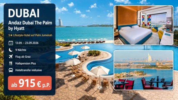 Dubai: Andaz Dubai The Palm by Hyatt – 10 Tage mit Flug und Halbpension plus