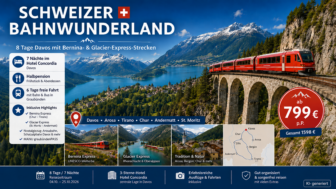 Schweiz: Bahnerlebnisreise durch Graubünden