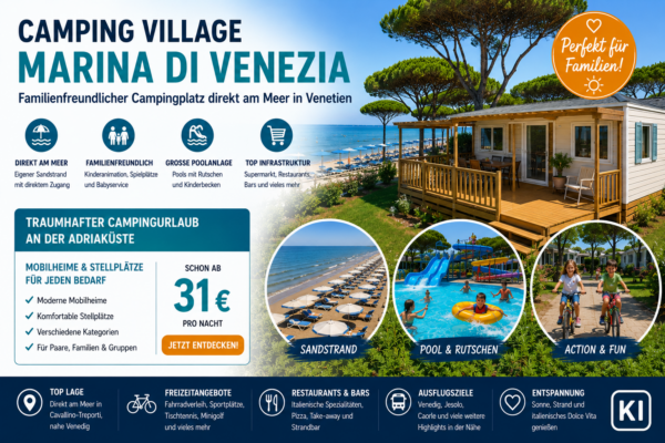 Camping Village Marina di Venezia – Familienfreundlicher Campingplatz direkt am Meer in Venetien