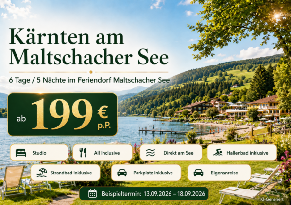 Österreich: Kärnten – Feldkirchen – Feriendorf Maltschacher See