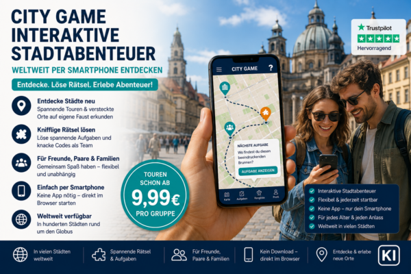 City Game – Interaktive Stadtabenteuer weltweit per Smartphone entdecken