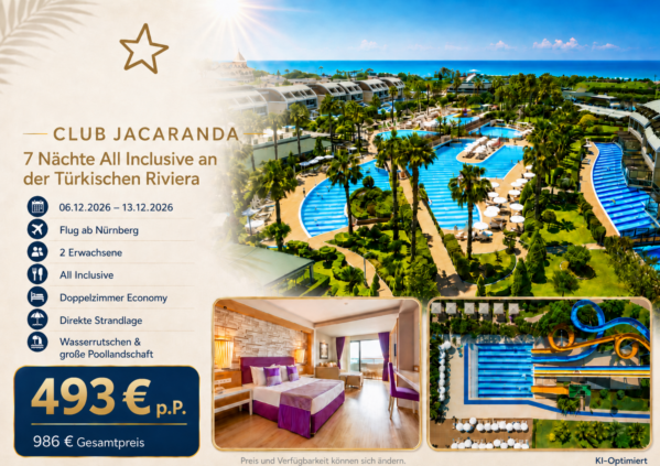Türkei: Türkischen Riviera – Club Jacaranda – All Inclusive