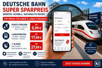 Deutsche Bahn Super Sparpreis: Kurze Strecken ab 6,99 € – Langstrecken ab 17,99 € – 1. Klasse ab 27,99 €