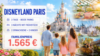 Disneyland Paris: Eintritt für Disneyland® Park & Disney Adventure World – inklusive 3 Tage Hotelübernachtung und Frühstück