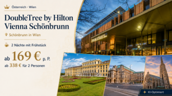 Österreich: Wien – DoubleTree by Hilton Vienna Schönbrunn in Wien – 3 Tage inklusive Frühstück ab 169 €