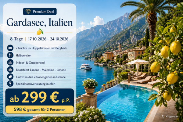 Secret Deal am Gardasee mit Halbpension
