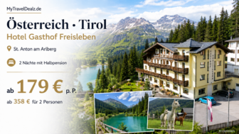 Österreich: Tirol – Arlberg – Hotel Gasthof Freisleben in St. Anton am Arlberg – 3 Tage mit Halbpension