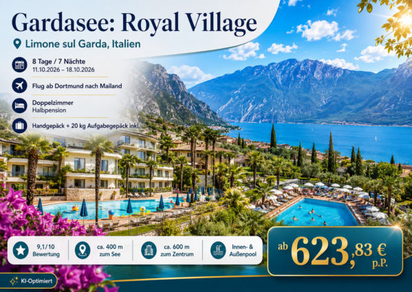 Italien: Oberitalienische Seen – Gardasee, Limone sul Garda – Hotel Royal Village