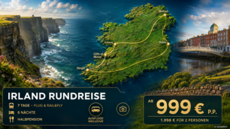 Irland Rundreise – 7 Tage mit Halbpension und umfangreiches Ausflugspaket