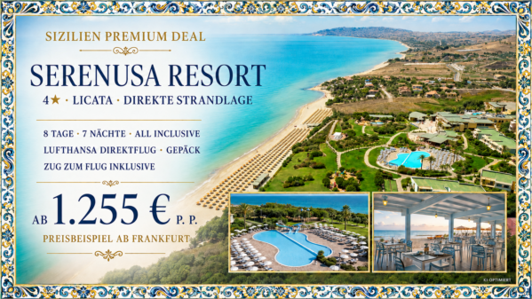 Italien: Sizilien – Licata Serenusa Resort 4 Sterne – 8 Tage mit Flug und All Inclusive