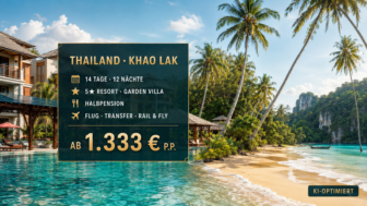 Thailand: MAI Khao Lak Beach Resort & Spa 5 Sterne – 14 Tage mit Flug und Halbpension