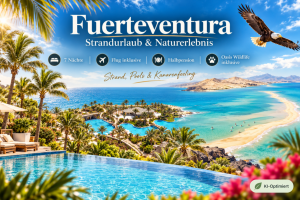 Fuerteventura: R2 Rio Calma inkl. Eintritt in den Oasis Wildlife Fuerteventura 8 Tage mit Flug und Halbpension ab 874 €