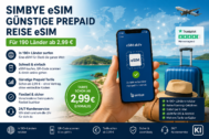 Simbye eSIM – Günstige Prepaid-Reise-eSIM für 190+ Länder ab 2,99 €