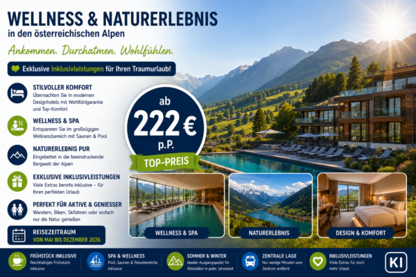 Österreich – Soulsisters’ Hotel Kaprun – Wellness & Naturerlebnis mit exklusiven Inklusivleistungen