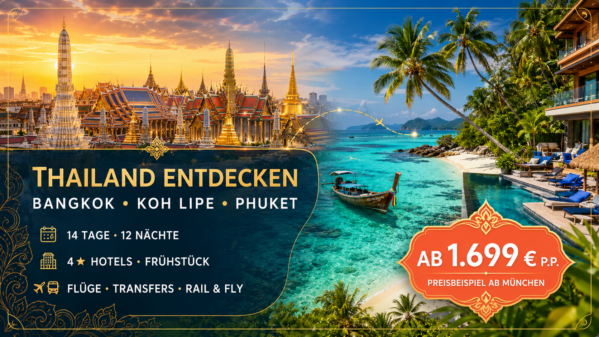 Thailand entdecken – Von der Metropole ins Inselparadies – 14 Tage