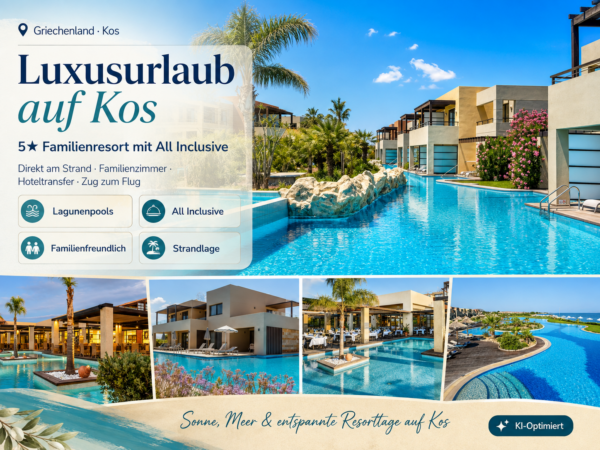 Griechenland: Kos – Tigaki Astir Odysseus Resort & Spa – Familienurlaub – 10 Tage mit Flug und All Inclusive ab 1.283,50 €